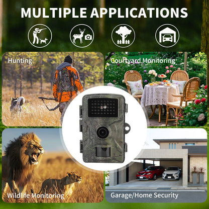 BOTEGRA Trail Camera 1080 16MP Game Deer Hunting Camera with Night Vision Motion Activated Waterproof
