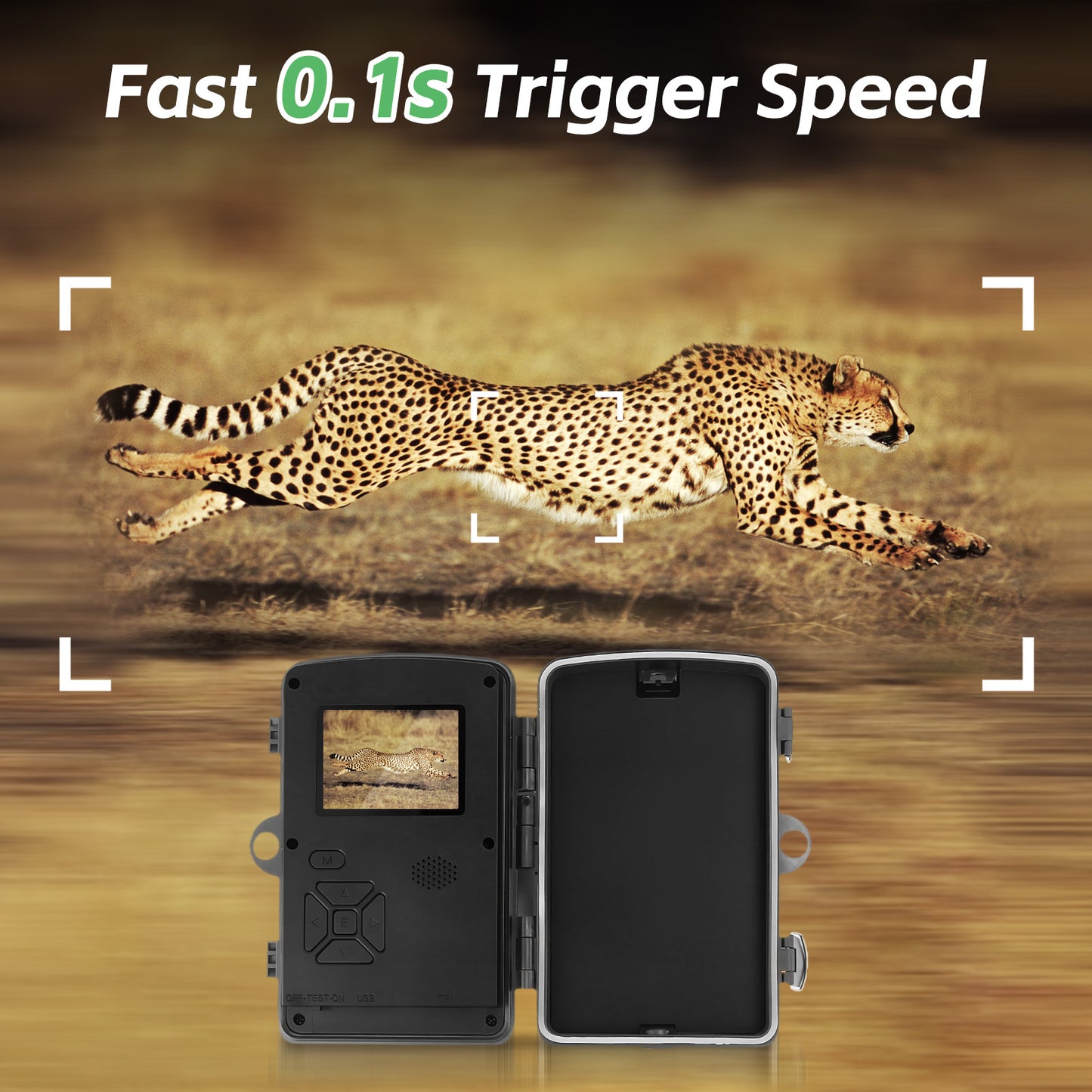1080P HD Trail Hunting Camera, 24MP Infrared Game Camera, Photo, Night Vision, IP66 Waterproof, Motion Detection for Outdoor Wildlife Monitoring & Home Security