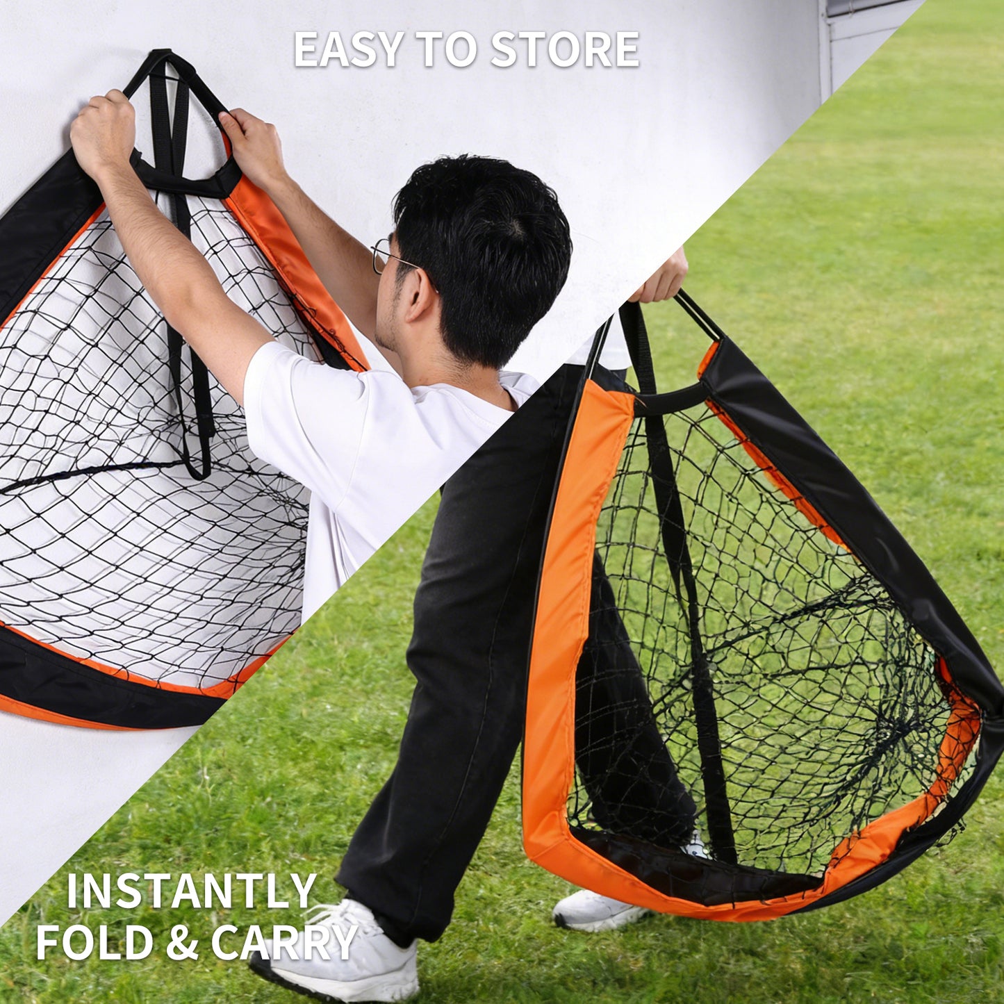 4 x 3FT Kid Soccer Goals for Backyard, Portable Pop Up Soccer Goal Training Equipment,Indoor and Outdoor Soccer Nets for Kids Youth Toddler Sports Games