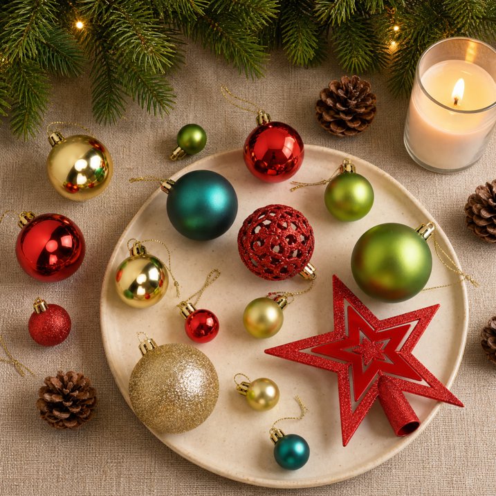 101 Pcs Christmas Ball Ornaments Set, 2.36 inch Small Mini Shatterproof Christmas Tree Decorations Set, Red & Green & Gold Hanging Holiday Baubles Bulk for Xmas Wreath, Garland, Party Home Decor