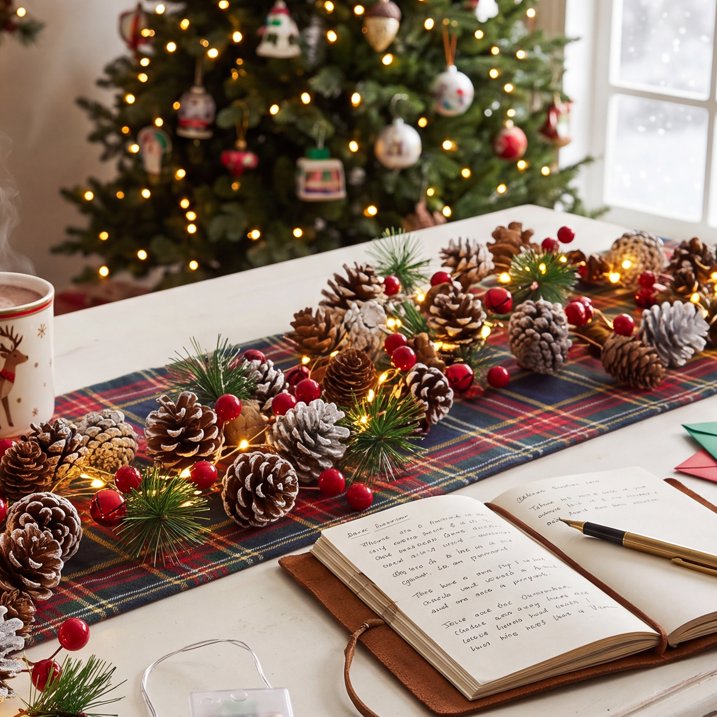 9.8ft Christmas Garland with Lights, 30 LED Red Berry Pine Cone Garland Lights Battery Operated, LED Garland String Lights, Indoor Outdoor Christmas Decorations for Home Garland Fireplace Decor