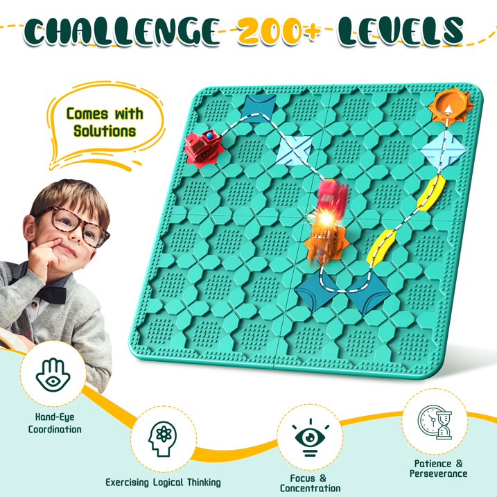 Board Games Educational Learning Toys, Logical Road Builder Games STEM Family Board Game, Large Educational Smart Brain Teasers Puzzles Toys, Preschool Early Montessori Birthday Gifts for Kids 3+