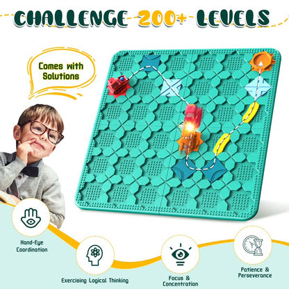 Board Games Educational Learning Toys, Logical Road Builder Games STEM Family Board Game, Large Educational Smart Brain Teasers Puzzles Toys, Preschool Early Montessori Birthday Gifts for Kids 3+