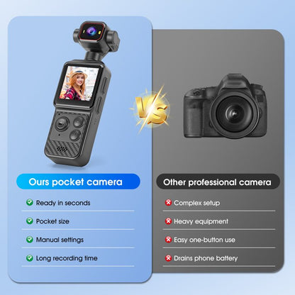 4K Vlogging Camera 330° Rotating Lens Digital Pocket Cameras for travel & Daily Recording, Face Tracking Vlog Camera, Fast Autofocus Portable Video Camera with WiFi & 1.54" Touch Screen for TikTok