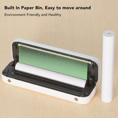 5 Rolls Thermal Paper (210mm/8.27" width/6m long, Φ1.18") Widely Compatible with Portable Thermal Printers, Quick-Dry A4 Thermal Printer Paper for Documents Picture Homework, 20 Sheets/Roll