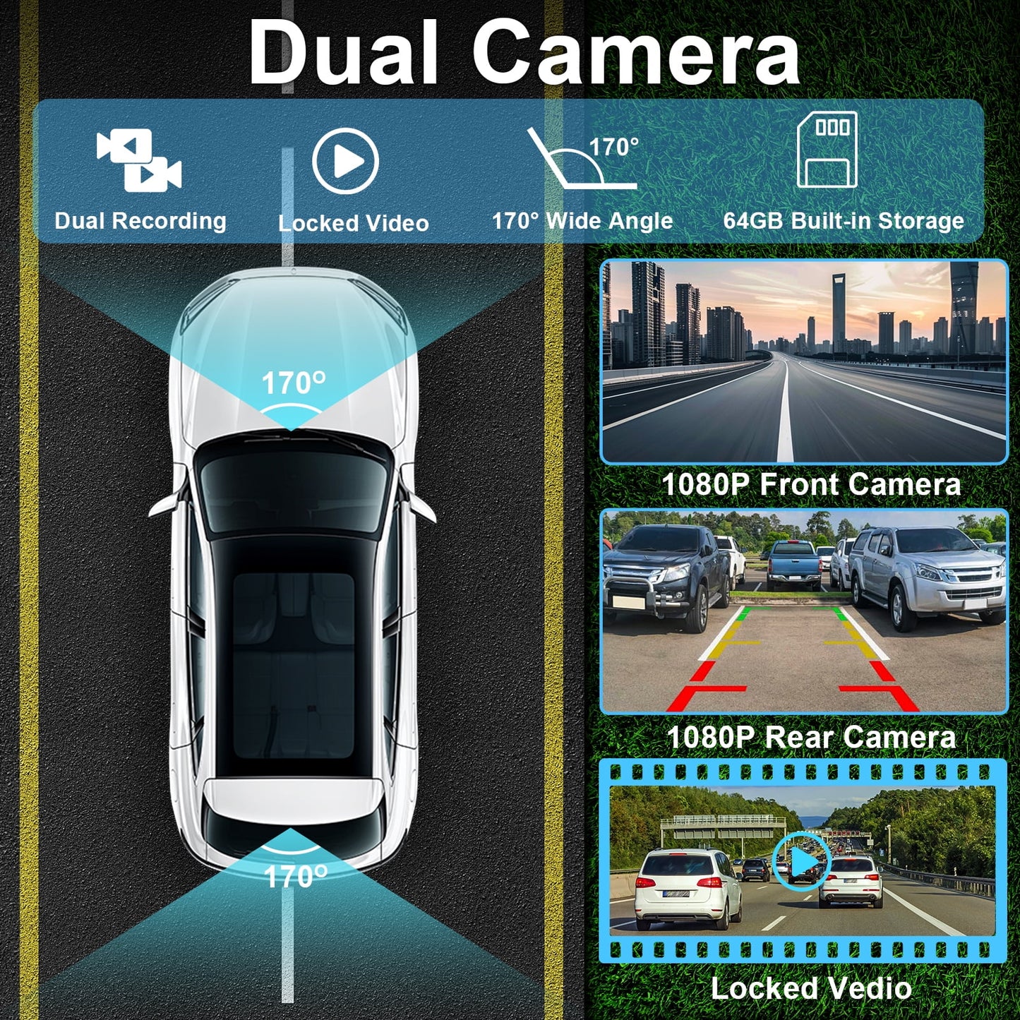 7" Wireless Carplay Screen for Car Portable Stereo Touchscreen with CarPlay and Android Auto with Mirror Link/Backup Camera/Bluetooth/Voice Control/GPS Navigation/AUX for All Vehicles, 64GB Memory