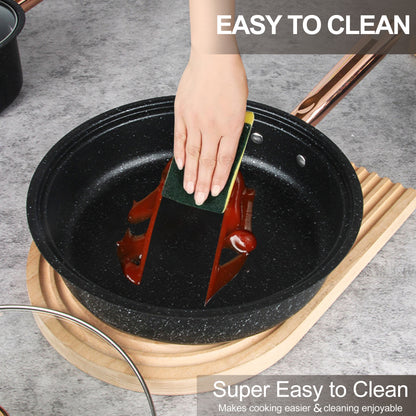 8 Piece Nonstick Pots and Pans Set, Kitchen Cookware Set, Kitchen Pots and Pans Set with Glass Lid for Cooking