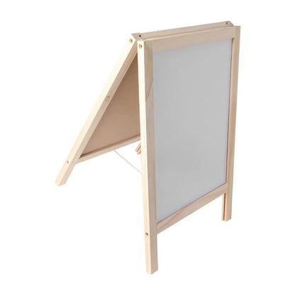 Double Sided Easel,Kids Easel Double Sided Foldable Standing Large Painting Space Poplar Structure Wooden Easel 25x40cm with Accessories,Wooden Easel