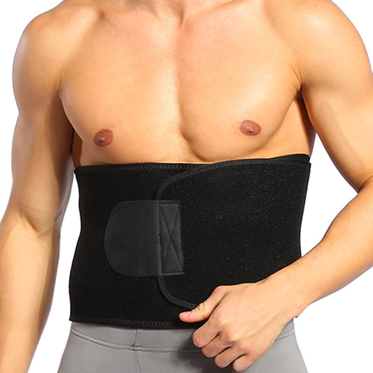 Men Waist Trimmer Belt - Premium Stomach Fat Burner Wrap and Waist Traine