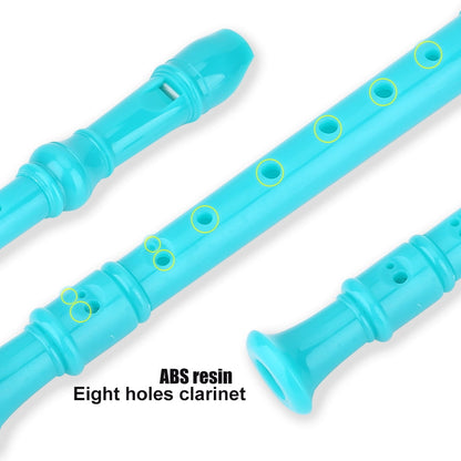 WALFRONT 8 Holes Soprano High Pitch Soprano Recorder Flute ABS Instruments Reed Pipe Musical Recorder Plastic Recorder Kids Beginners Students White, Soprano Recorder, Musical Recorder