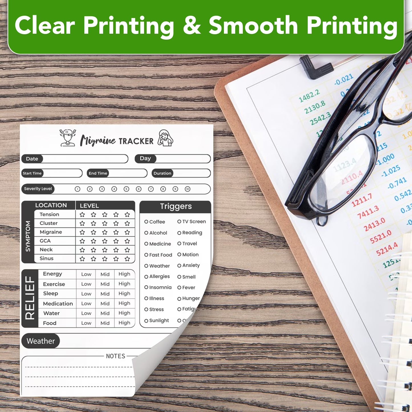 5 Rolls Thermal Paper (210mm/8.27" width/6m long, Φ1.18") Widely Compatible with Portable Thermal Printers, Quick-Dry A4 Thermal Printer Paper for Documents Picture Homework, 20 Sheets/Roll