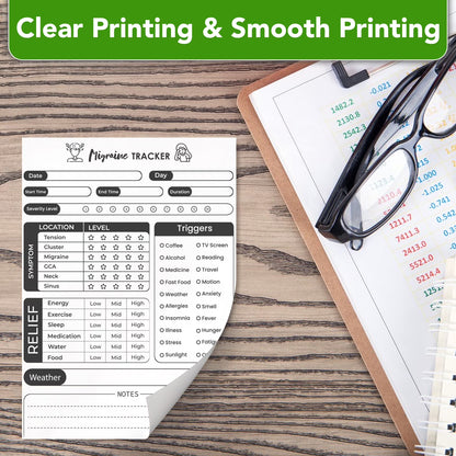 5 Rolls Thermal Paper (210mm/8.27" width/6m long, Φ1.18") Widely Compatible with Portable Thermal Printers, Quick-Dry A4 Thermal Printer Paper for Documents Picture Homework, 20 Sheets/Roll