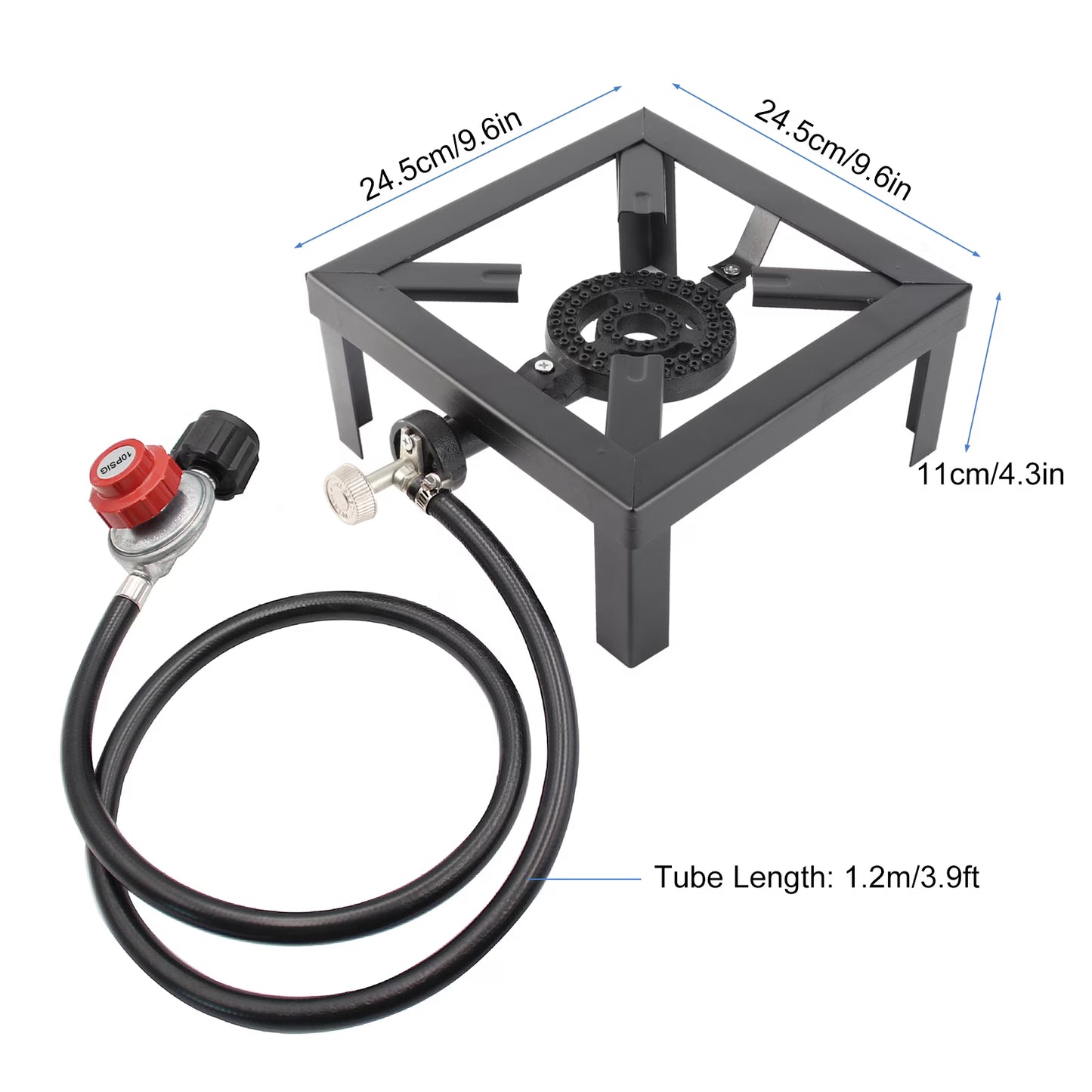 1 Burner Portable Camping Stove Single Burner Propane Gas Cooker Cast Iron Burner Outdoor BBQ Grill
