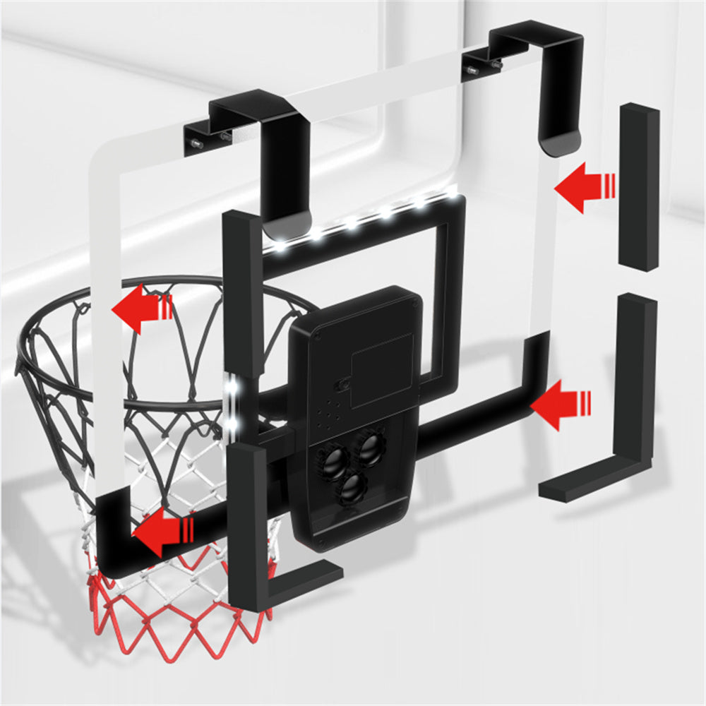Eotvia Indoor Basketball Hoop for Kids, Mini Basketball Hoops over the Door, Basketball Toys Birthday Gifts for Boys Girls Kids Teens, Mini Basketball Goal with Scoreboard, Ball, Foldable Steel Rim