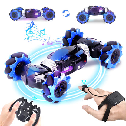 Gesture Sensing RC Car RC Stunt Car for Kids Boys Gesture Control Twist Car with Lights & Music RC Crawler Remote Control Car Kids Gift