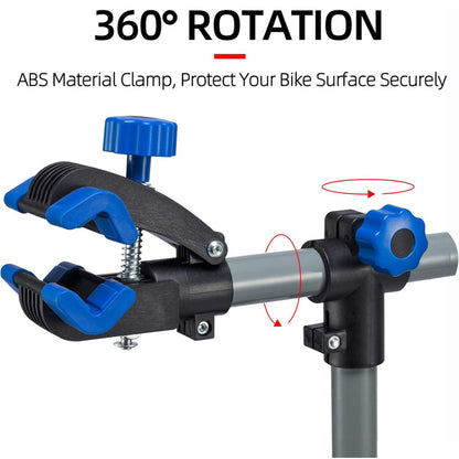 Bike Repair Stand, Max 66LB Bicycle Repair Stand, 41"-75" Adjustable Height Bike Maintenance Workstand with Magnetic Tool Tray, Aluminum Portable Foldable Bike Work Stand for Mountain Road Bike E-bike