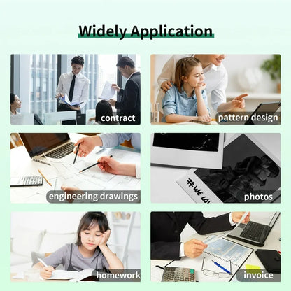 200 Sheets Thermal Printer Paper 8.5'' x 11'' US Letter Size, Folding Thermal Paper Compatible with Portable Thermal Printer, Quick-Dry Advanced Printing Paper for Homework Picture Documents