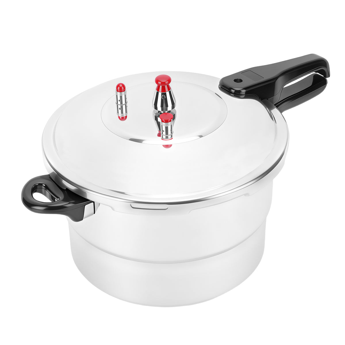 Pressure Cooker 3.2 Quart Aluminum Pressure Cooker, Fast Cooking Cookware, Induction Compatible, Metal Utensil Safe, Silver