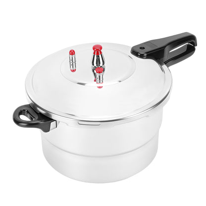 Pressure Cooker 3.2 Quart Aluminum Pressure Cooker, Fast Cooking Cookware, Induction Compatible, Metal Utensil Safe, Silver