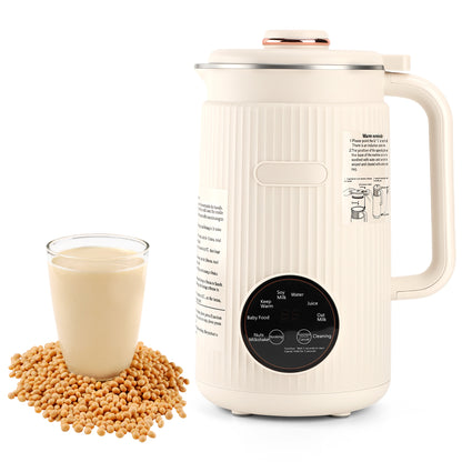 8 in 1 Nut Milk Maker Blender, 40oz Homemade Soy, Almond, Oat, Coconut, Plant Based and Non Dairy Beverages, Automatic Soybean Machine With Delay Start/Keep Warm/Boil Water, Cream