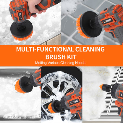 Cordless Buffer Polisher, 16.8V Auto Detailing Drill Brushes Set with 2000mAh Battery & Charger, 15pcs Drill Kit, Variable Speed for Car Washing/Detailing/Buffing/Sanding/Waxing