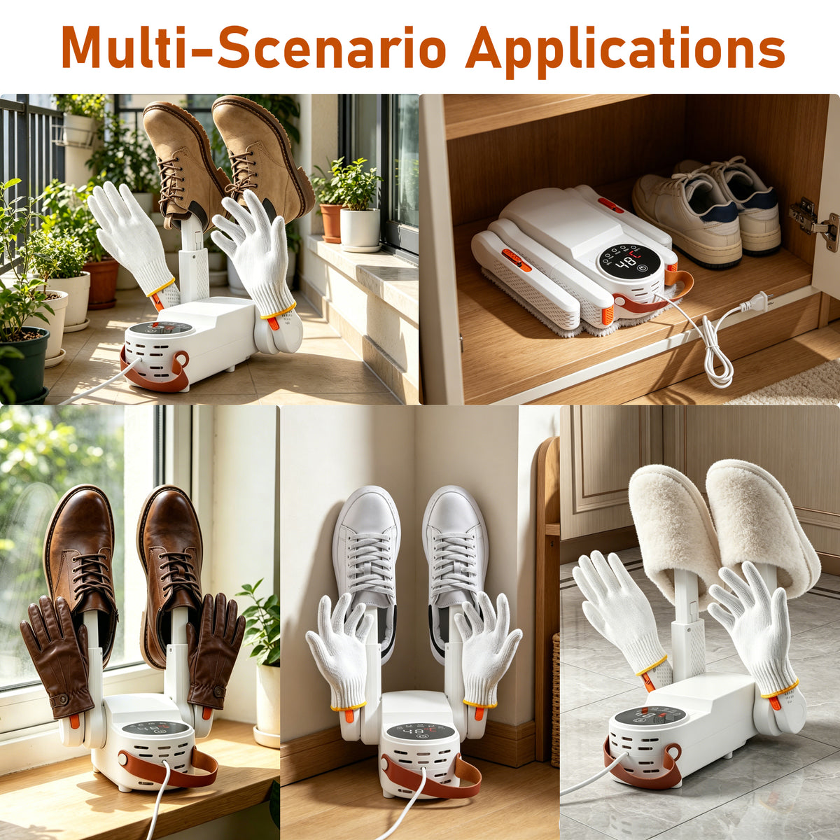 Boot Dryer, Shoe Dryer, Electric Gloves Warmer, 4-Pipes with Timer, Quiet Portable Warmer for Ski Boots, Shoes, Gloves, Socks, Hats