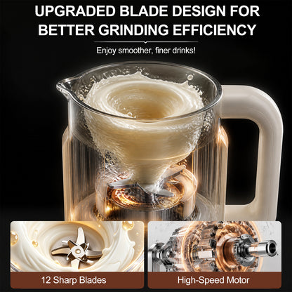 8 in 1 Nut Milk Maker Blender, 40oz Homemade Soy, Almond, Oat, Coconut, Plant Based and Non Dairy Beverages, Automatic Soybean Machine With Delay Start/Keep Warm/Boil Water, Cream