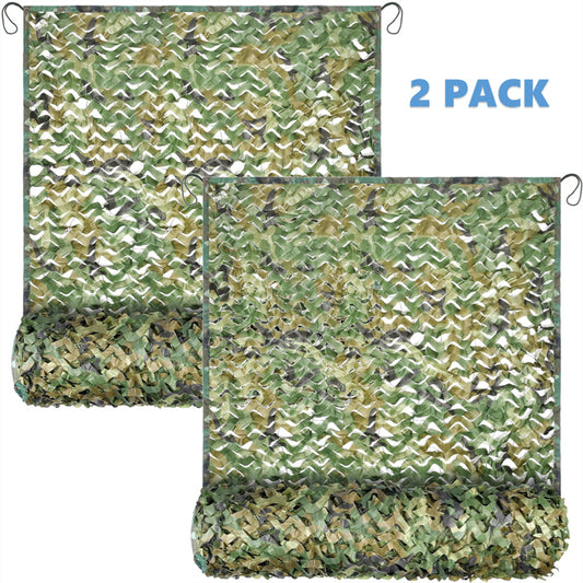 Eotvia Camo Netting Camouflage Netting, 2 PACK 3.28ft x 6.56ft 3D Leaf Mesh Backing Oxford Fabric Camo Net Military Hunting Blind for Deer Stand, Party Decorations, Photograph, Car Cover, Sun Shade