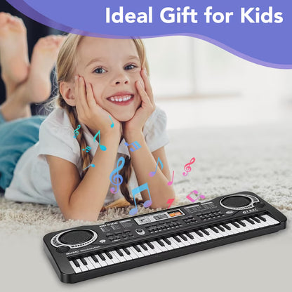 61 Keys Keyboard Piano for Kids, Portable Electronic Digital Piano for Beginners, Perfect Musical Starter Instrument, Ideal Gift for Aspiring Musicians, Electric Piano Birthday Gift for Children