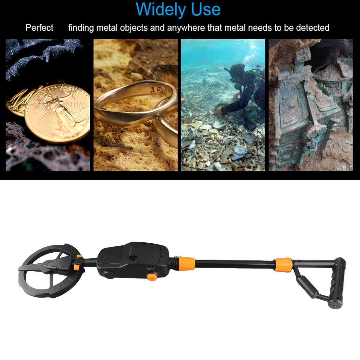 Metal Detector, Deep Sensitive Metal Detector Searching Gold Digger Treasure Scanner, Outdoor for Children Gift
