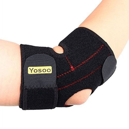 Elbow Brace, Adjustable Elbow Support with Dual-Spring Stabilizer, Sports Fitness Compression Recovery Elbow Arm Protection Brace Support for Tendonitis, Injury