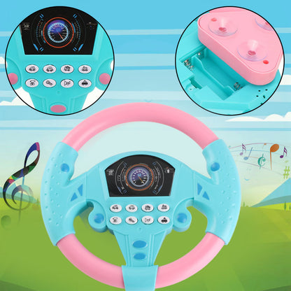 Steering Wheel Tool, Music Toy Copilot Steering Wheel Tool for Baby Kid Children