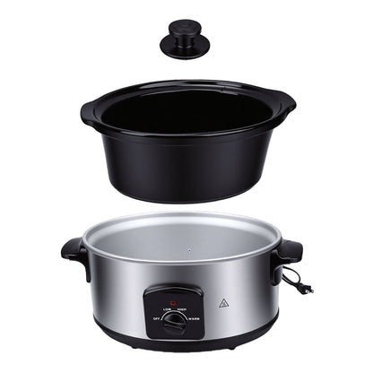 6-Quart Slow Cooker, Family Size Serves 7+ People, Removable Stoneware with Warming Setting, Dishwasher Safe for Easy Cleanup