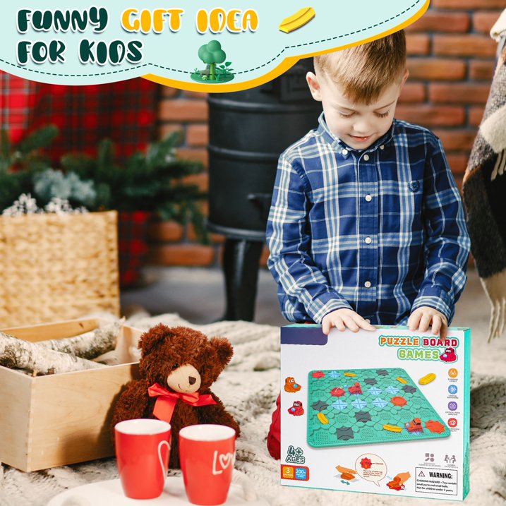 Board Games Educational Learning Toys, Logical Road Builder Games STEM Family Board Game, Large Educational Smart Brain Teasers Puzzles Toys, Preschool Early Montessori Birthday Gifts for Kids 3+