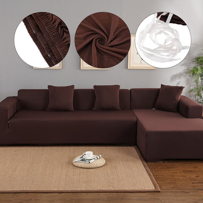 Fyydes 3+2 Seat Corner Sofa Cover L Shape Slipcover Protector For Living Coffee
