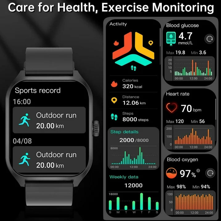 Smart Watch for Women Men, 1.96" Smartwatch (Answer/Make Call) for Android & iOS, Fitness Tracker with 100+ Sport Modes, IP67 Waterproof Activity Tracker Sleep Monitor/Pedometer/Calories, Pink