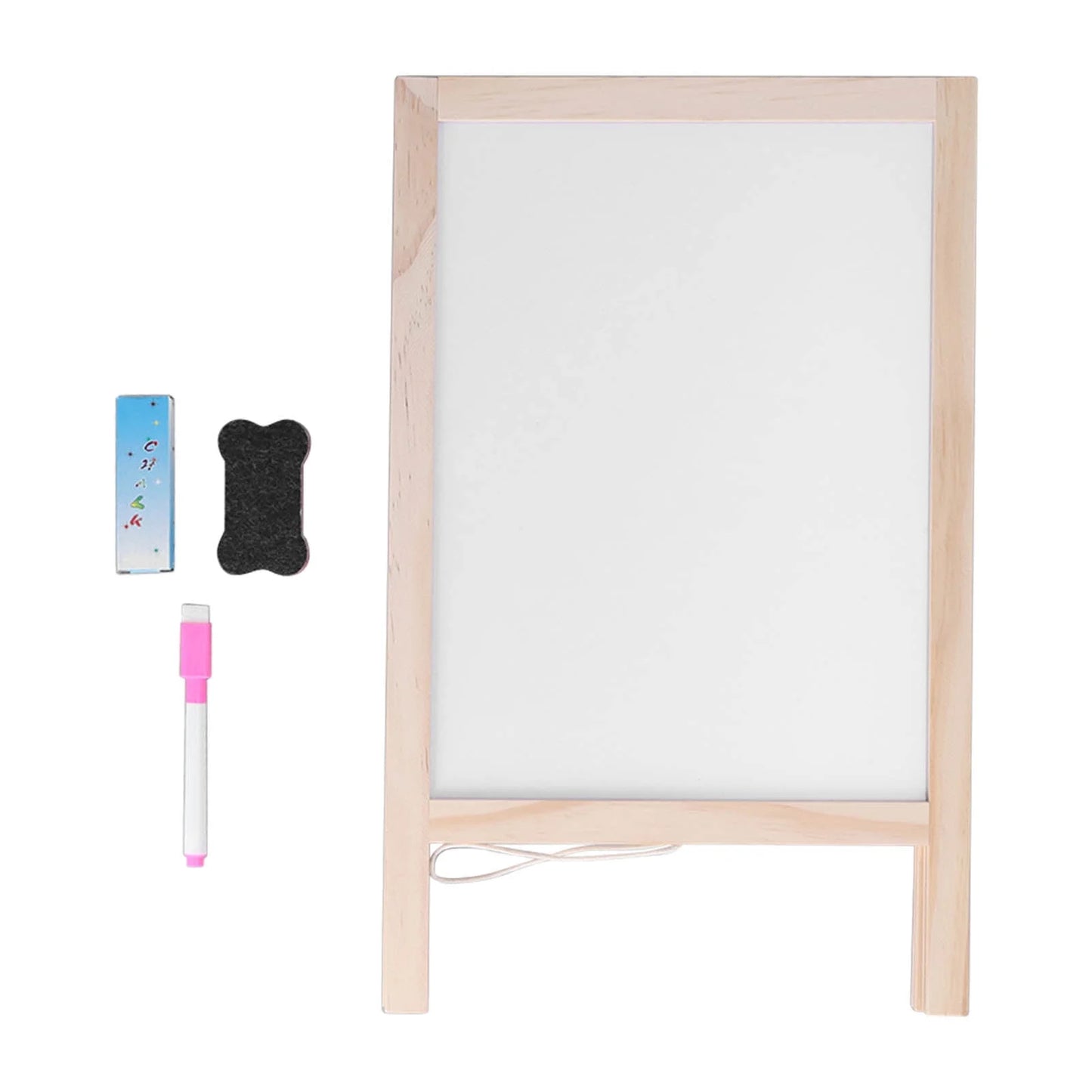 Double Sided Easel,Kids Easel Double Sided Foldable Standing Large Painting Space Poplar Structure Wooden Easel 25x40cm with Accessories,Wooden Easel