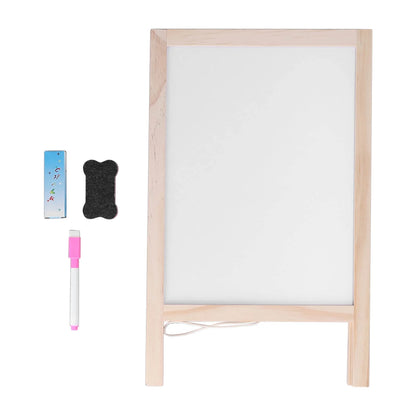 Double Sided Easel,Kids Easel Double Sided Foldable Standing Large Painting Space Poplar Structure Wooden Easel 25x40cm with Accessories,Wooden Easel