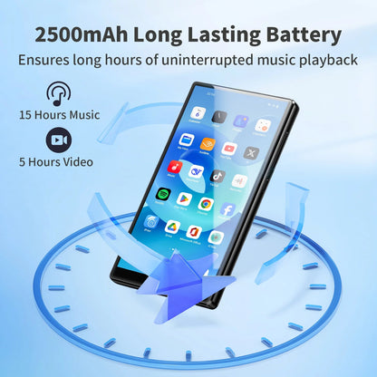 144GB MP3 Player with Bluetooth and WiFi, 5" IPS Touchscreen 1080P Android MP3 MP4 Player, HiFi Music Player with Spotify, Deezer, Audible, Play Store, Browser, Built-in HD Speaker, Black