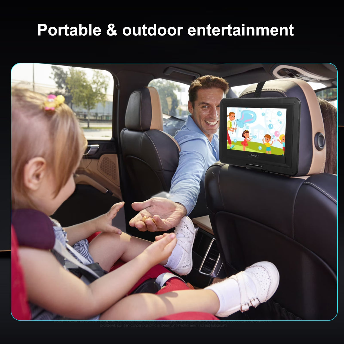 9.8 in Portable DVD Player 270° Rotatable HD Screen DVD Player with Game Function and Rechargeable Battery for Home Car