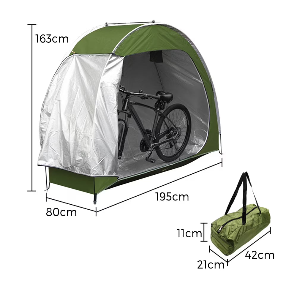 Outdoor Bike Covers Storage Tent,210D Oxford Thick Waterproof Fabric,Bike Storage Shed for 1 to 2 Bikes