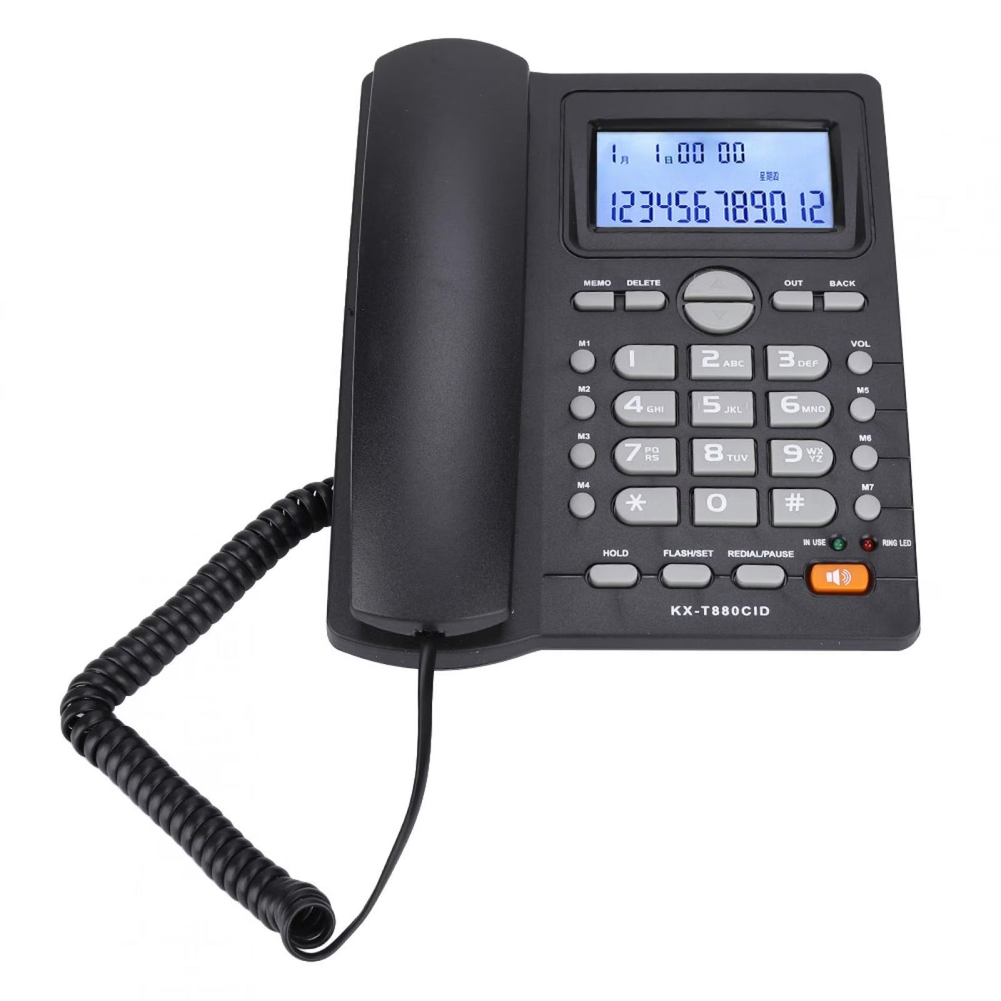 Large Buttons Corded Phone With Speakerphone Clear Sound For Calculator Home Telephone