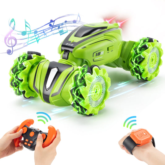 Gesture Sensing RC Stunt Car, Green