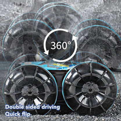 FAGINEY Amphibious Stunt RC Car Waterproof Electric Wireless Amphibious Remote Control Car Blue