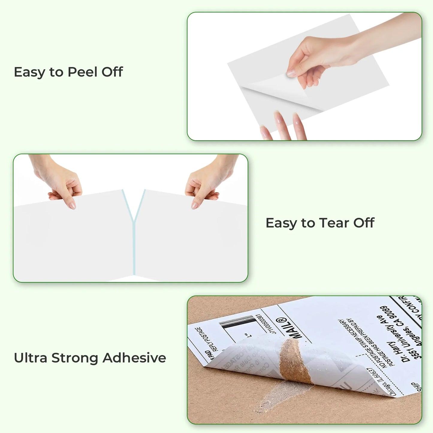4" x 6" Direct Thermal Labels, 500 Pcs/1 Rolls Shipping Labels Roll for Shipping & Mailing, Commercial Grade Perforated White and Permanent Adhesive, Compatible with Most Thermal Printers
