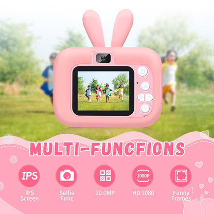 Mini Camera, Toy Camera with 1080P HD Screen, 32GB SD Card, Silicone Cover Perfect Birthday Christmas Gift for 3-12 Years Old Pink