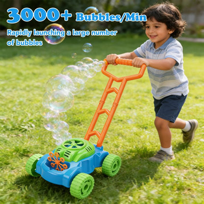 Bubble Lawn Mower for Toddlers 1-3, Kids Bubble Machine for 1-Year-Old Boys Toy Gifts, Gardening Easter Basket Stuffers Birthday Toys, Push Summer Outdoor Toys for Preschool Baby Boys Age 1 2 3