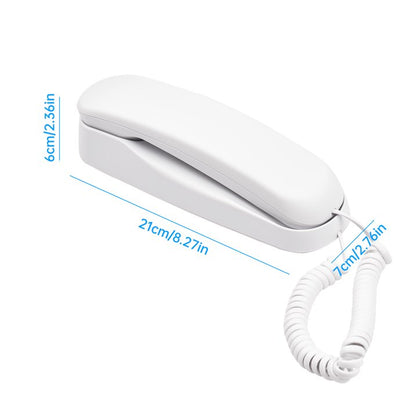 Slimline Wall-Mountable Basic Corded Telephone No AC Power Required