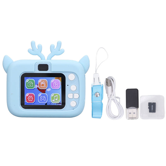 Kids Digital Camera for Boys Girls Selfie Video Recorder 1080p HD Camera with 32GB SD Card & Card Reader for Toddler Age 3 4 5 6 7 8 9 10 Camera Christmas Birthday Toy Gifts