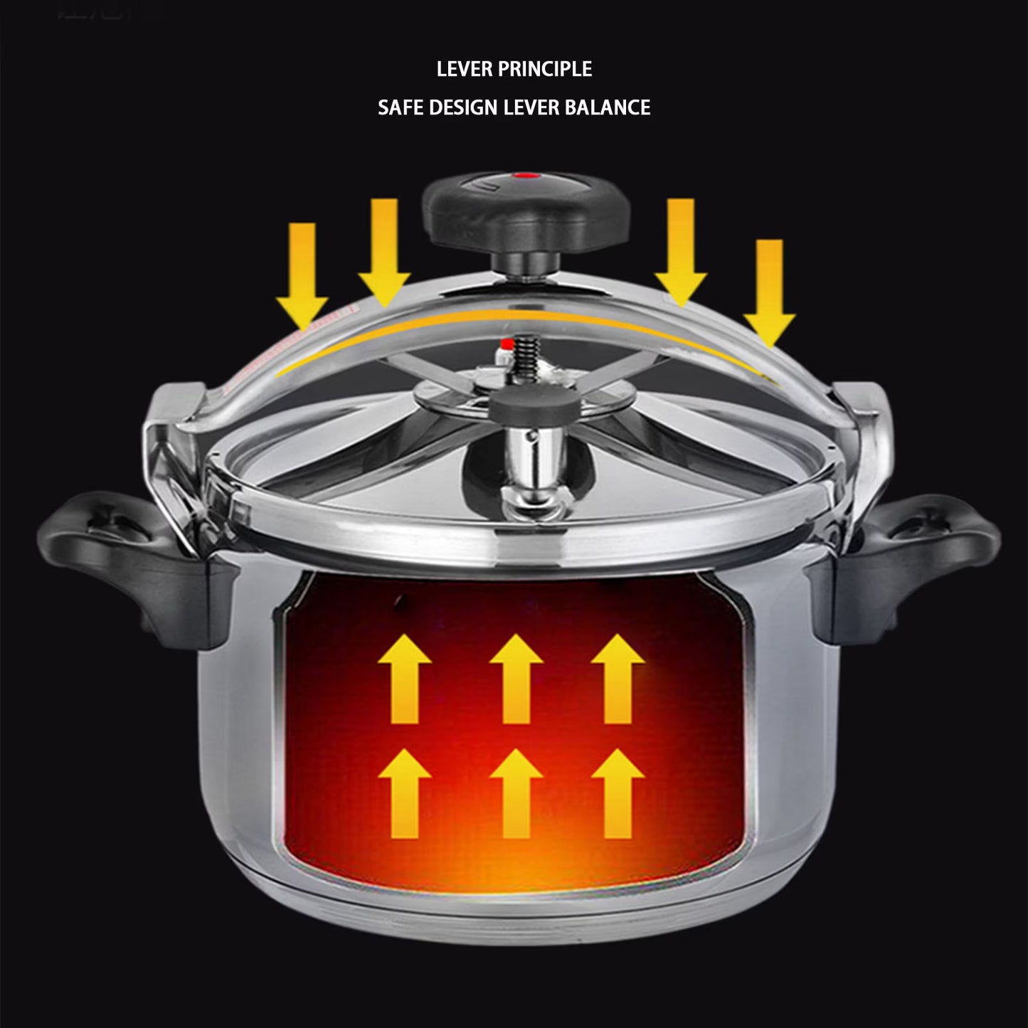 4.3 Quart Pressure Cooker Stove Fast Cooker Stovetop Pot for Gas or Electric Stoves